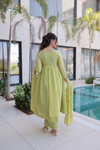 Ka 1239 Mal Chanderi With Beads Embroidery Work Gown With Bottom Dupatta